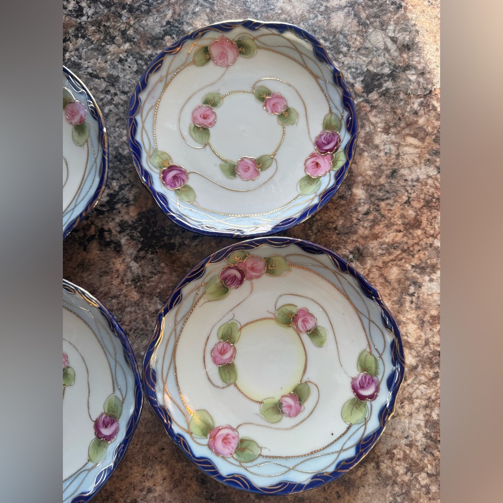 Vintage Hand-Painted Nippon Porcelain Dishes - Picture 5 of 10